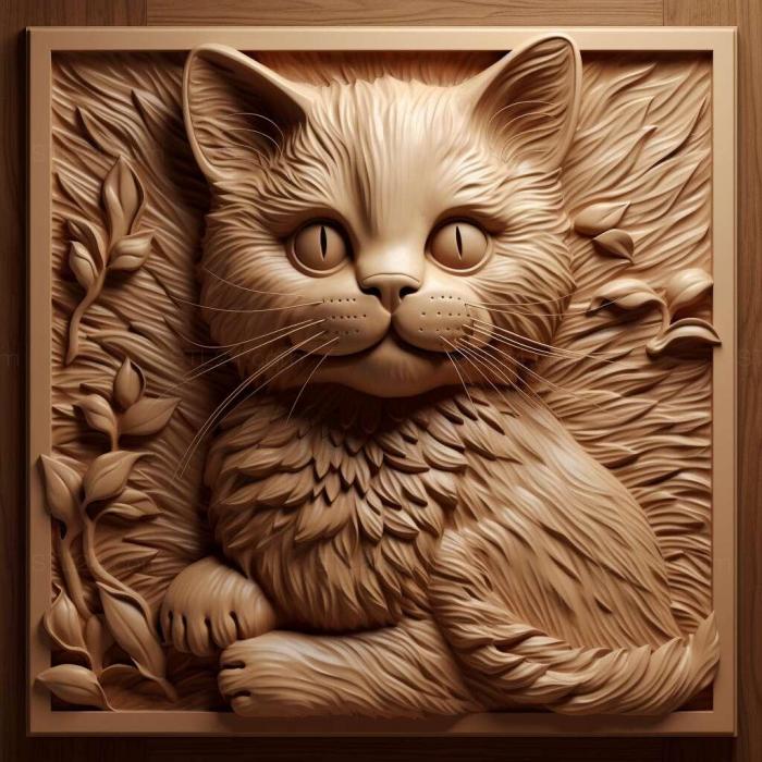 Nature and animals (st Bambino cat 4, NATURE_3248) 3D models for cnc